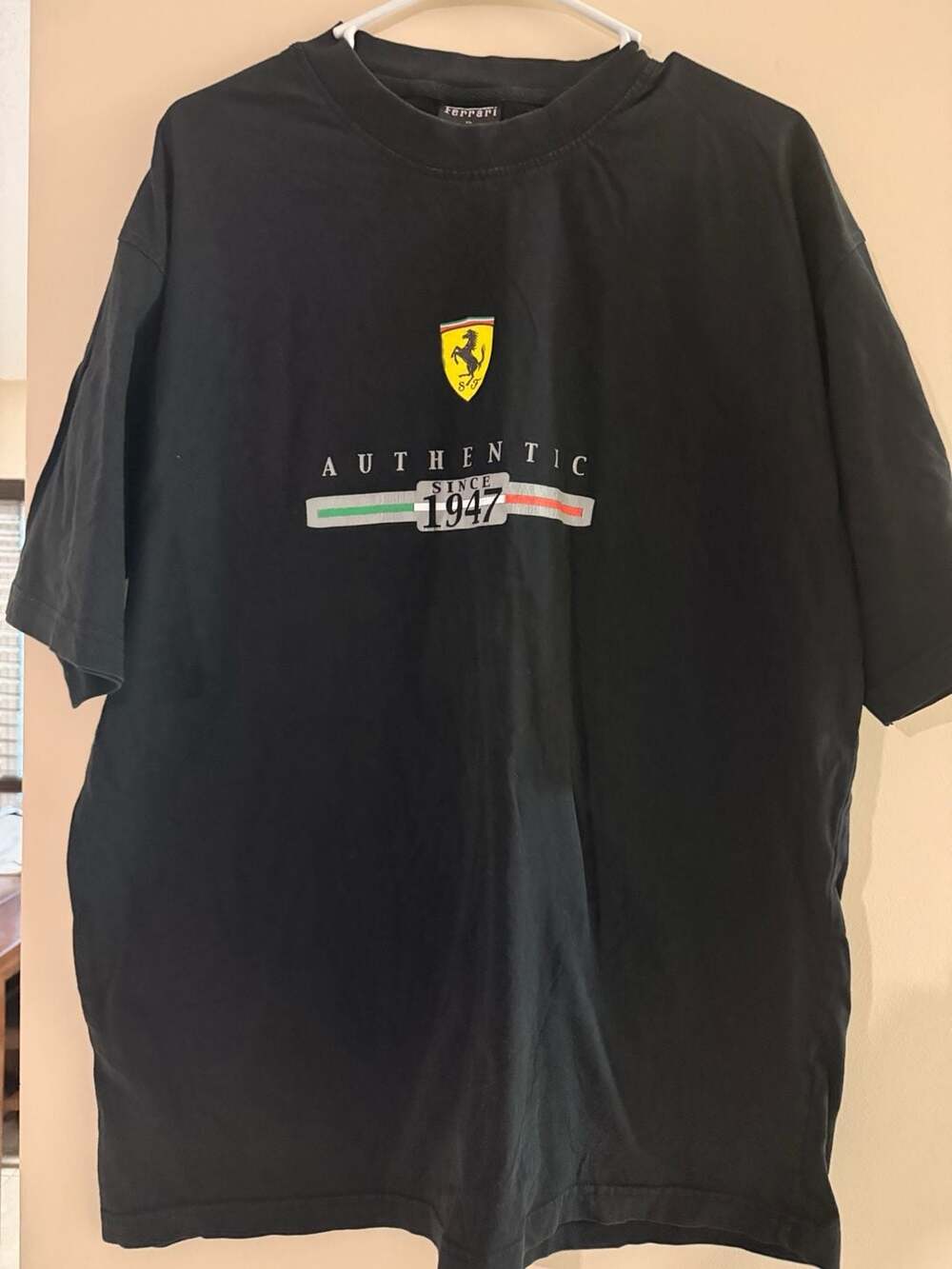 Ferrari Authentic Since 1947 Graphic T-Shirt Black Size XL